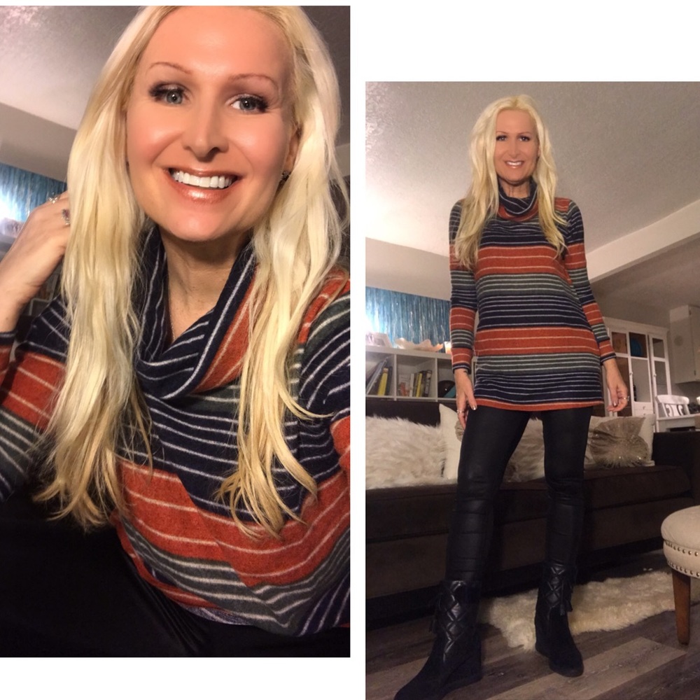 ☕️Long Earth and Navy Sweater🤩
